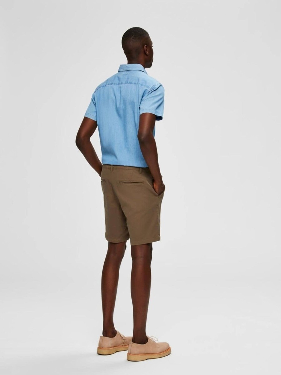 Herre Selected Homme Shorts | Storm Flex Shorts - Brun