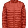 Herre Only u0026 Sons Jakker & Frakker | Piet Quilted Jakke - Cinnabar