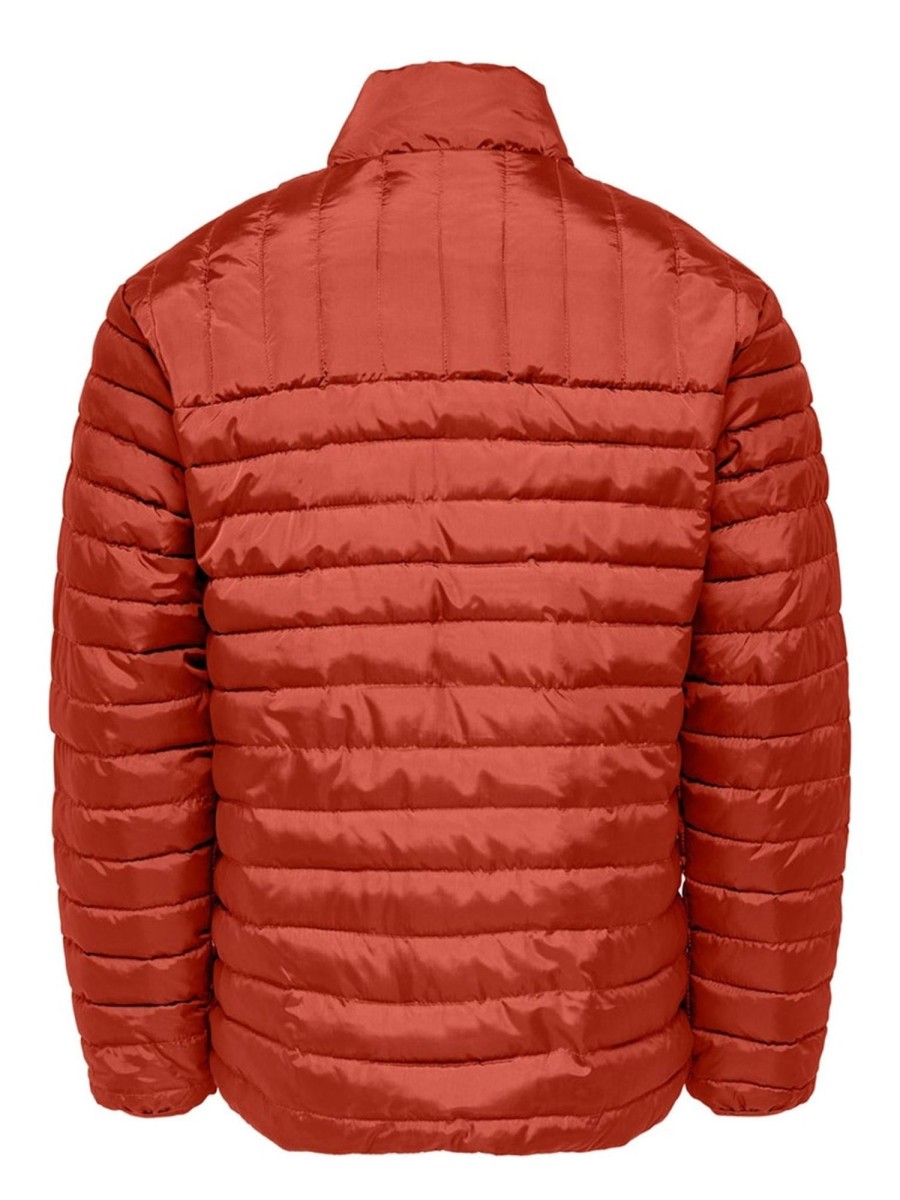 Herre Only u0026 Sons Jakker & Frakker | Piet Quilted Jakke - Cinnabar