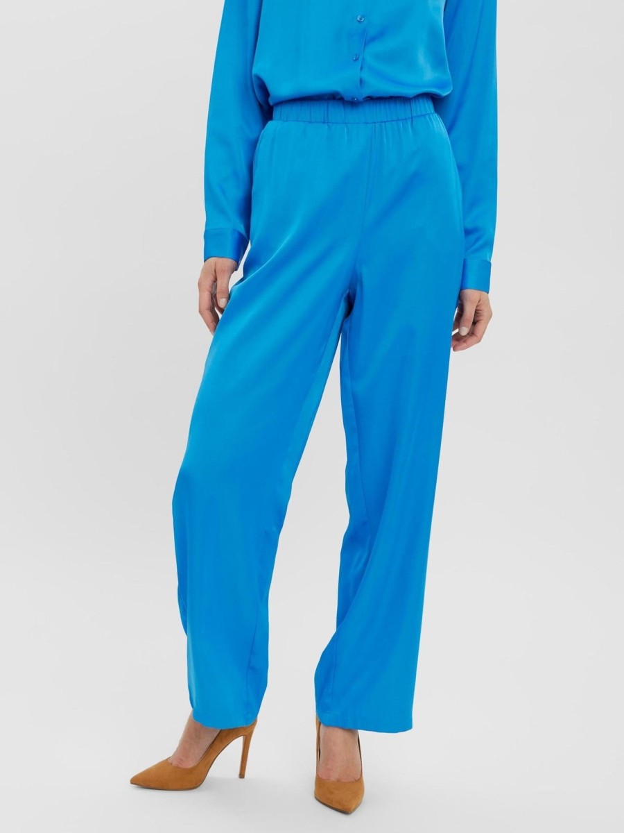 Dame Vero Moda Bukser | Natalia Highwaist Pants - Blithe