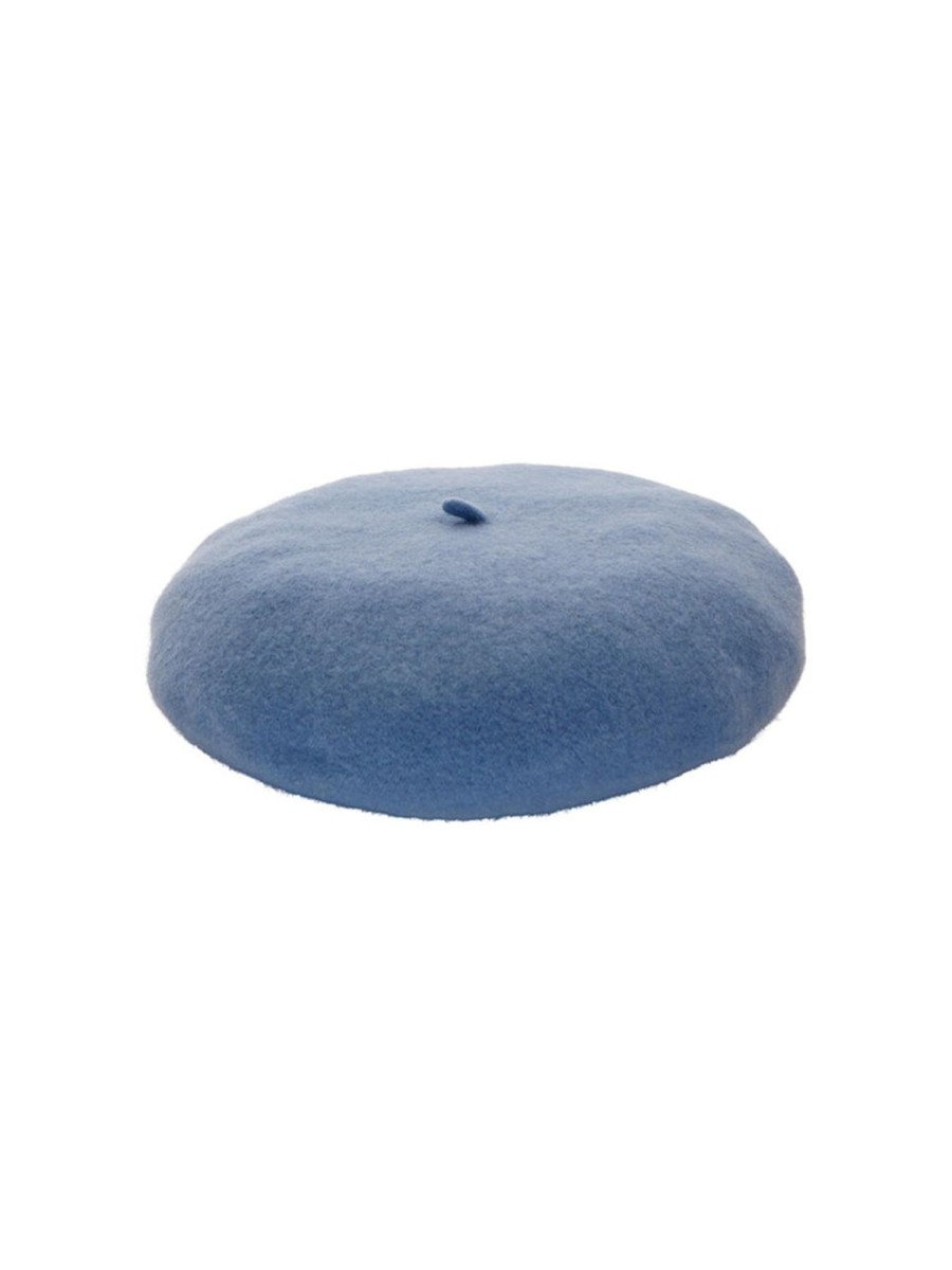 Dame ONLY Huer & Hatte | Uld Beret - Dusty Blue