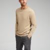 Herre TeeShoppen Strik | Basic Knit Crewneck - Beige