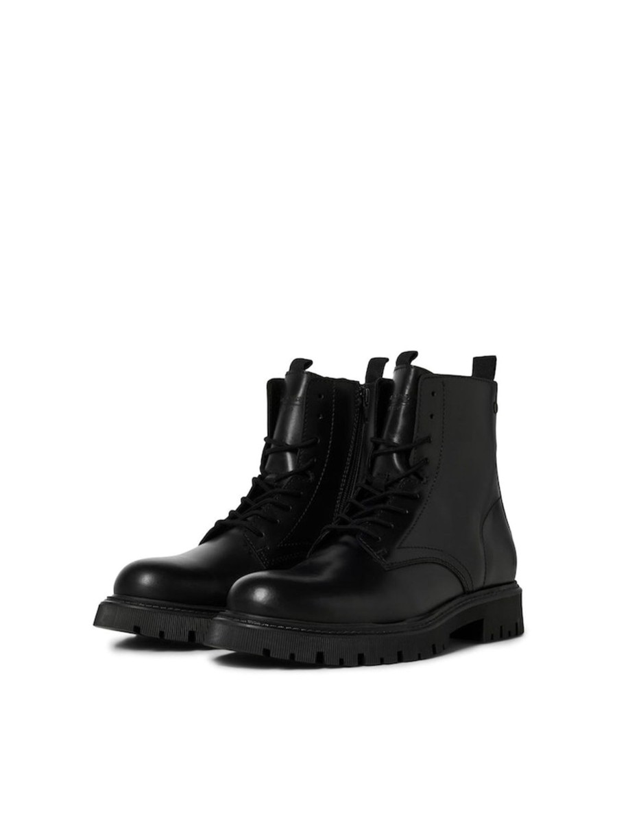 Herre Jack u0026 Jones Sko & Stovler | Dixon Leather Boots - Anthracite