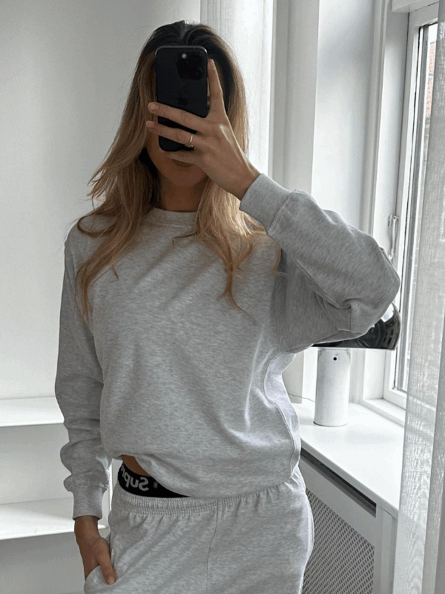 Dame TeeShoppen Trojer | Original Sweatshirt - Lysegra