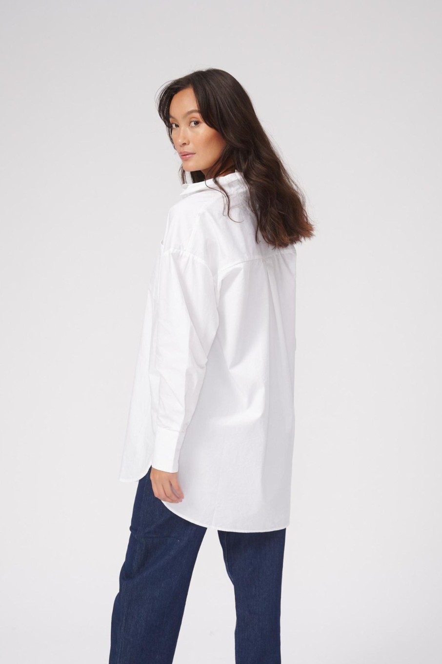 Dame TeeShoppen Skjorter & Bluser | Oversized Shirt - Hvid