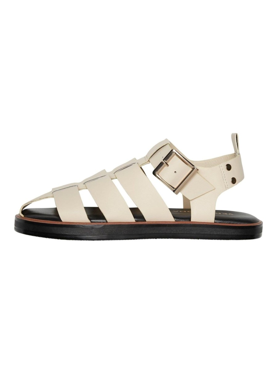 Dame Vero Moda Sko | Gitta Laeder Sandal - Oatmeal