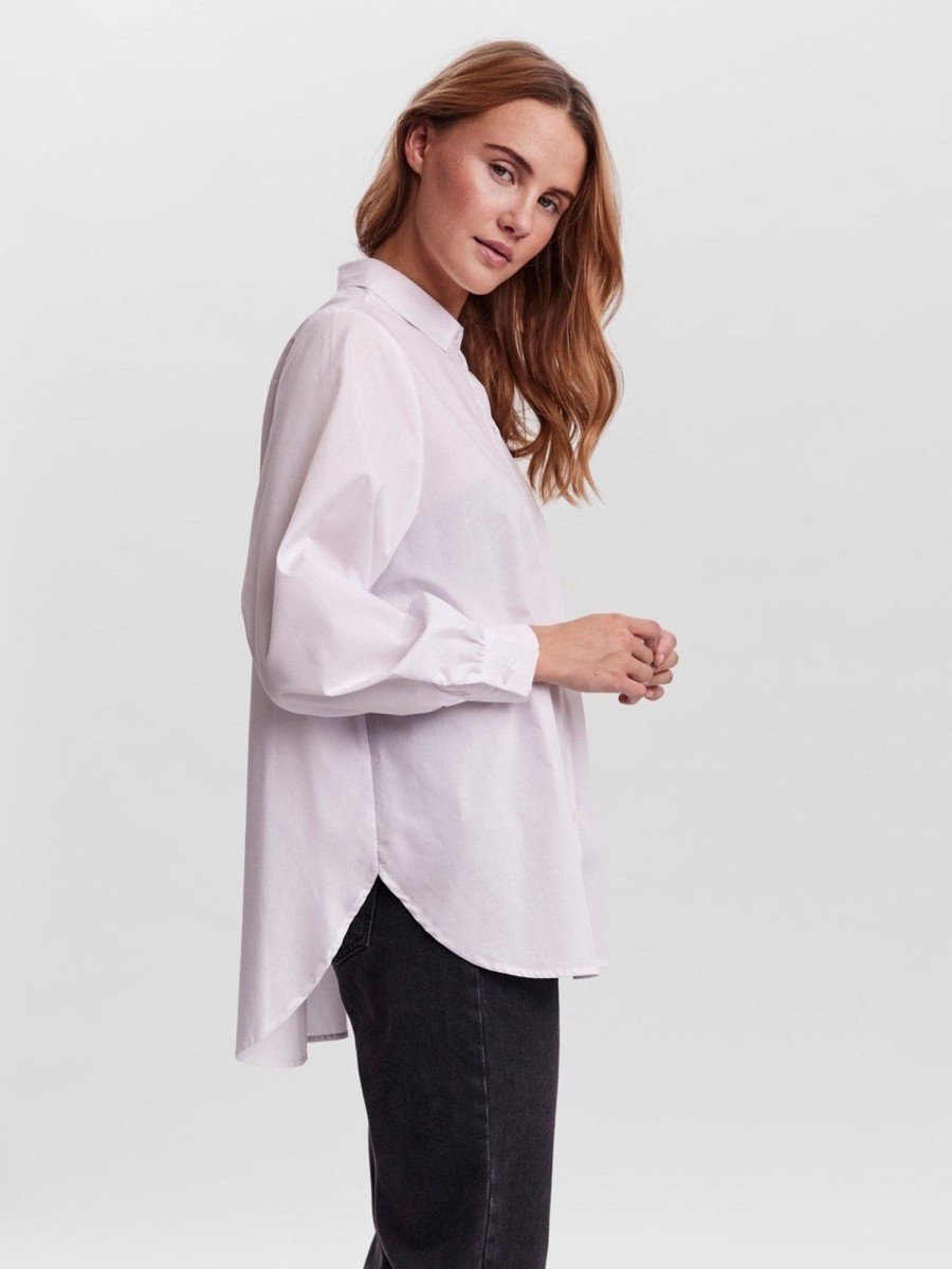 Dame Vero Moda Skjorter & Bluser | Ella Basic Skjorte - Hvid