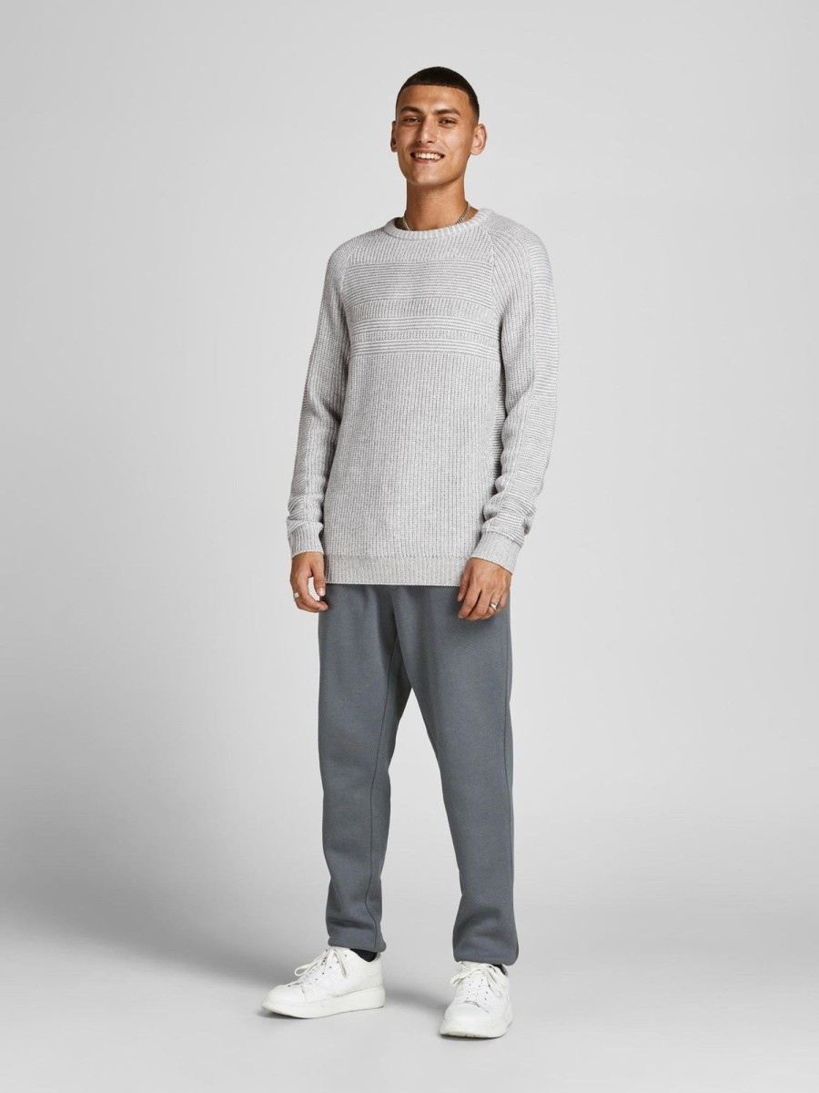 Herre Jack u0026 Jones Strik | Power Crew Neck - Lysegra