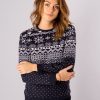 Dame TeeShoppen Strik | Tori Julestrik - Navy