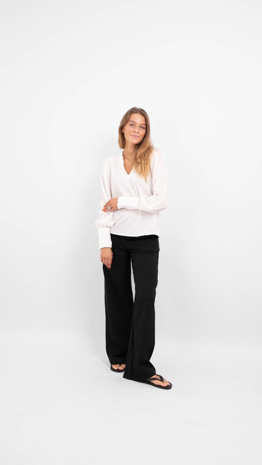 Dame Vero Moda Skjorter & Bluser | Melba Bluse - Snow White