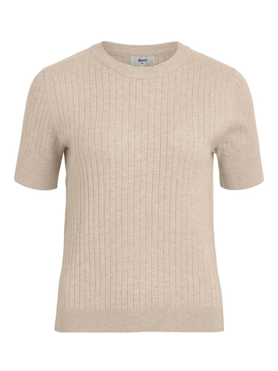 Dame Object Strik | Noelle Knit T-Shirt - Sandshell