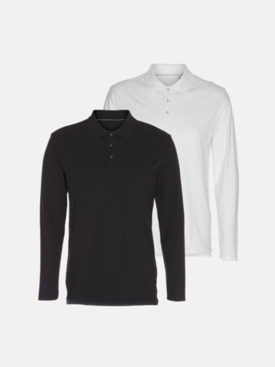 Herre TeeShoppen Poloshirts | Langaermet Muscle Polo - Pakketilbud (2 Stk.)