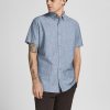 Herre Jack u0026 Jones Skjorter | Jj Summer Shirt - Faded Denim