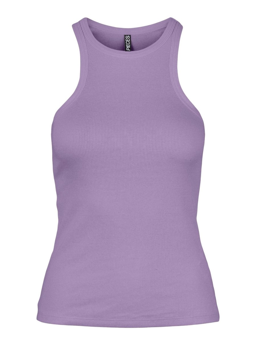 Dame PIECES T-Shirts & Toppe | Taya Boxer Top - Lavendula