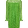 Dame PIECES Kjoler | May Lace Maxi Kjole - Grass Green