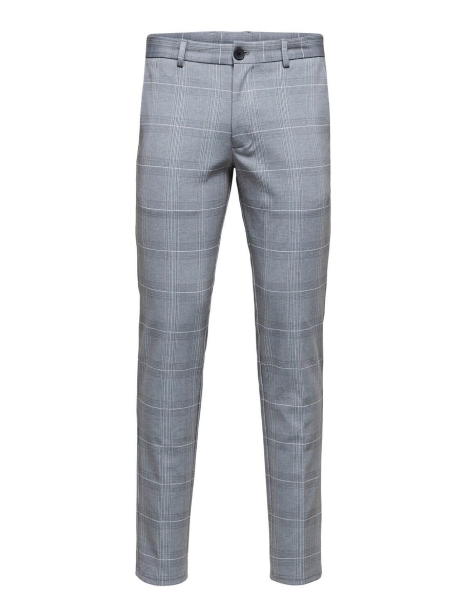 Herre Selected Homme Bukser | Aiden Suit Pants - Lyse Gra (Ternet)