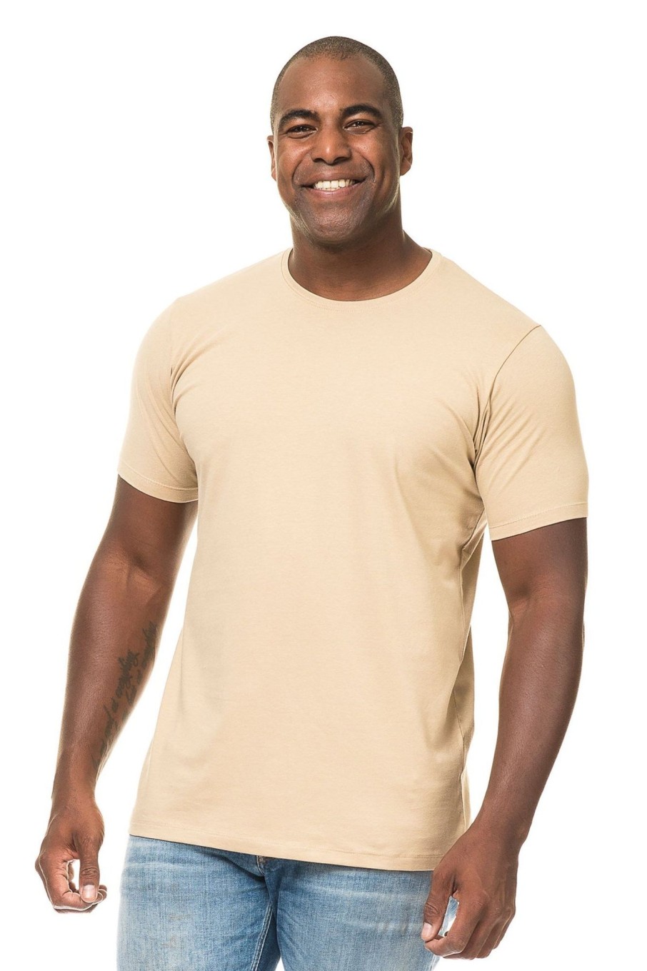 Herre TeeShoppen T-Shirts | Performance T-Shirt - Sand