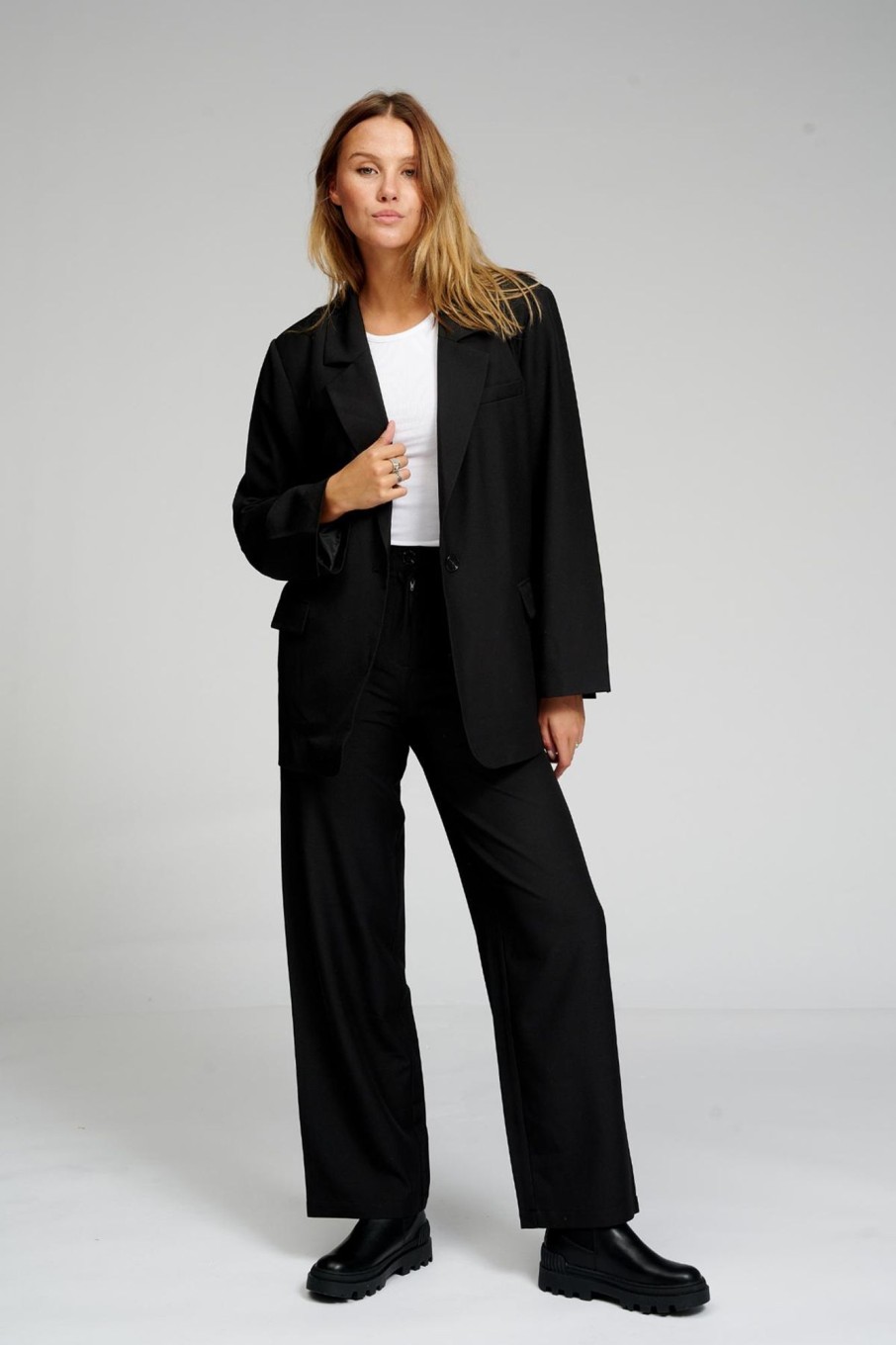 Dame TeeShoppen Suits | Oversized Blazer - Sort