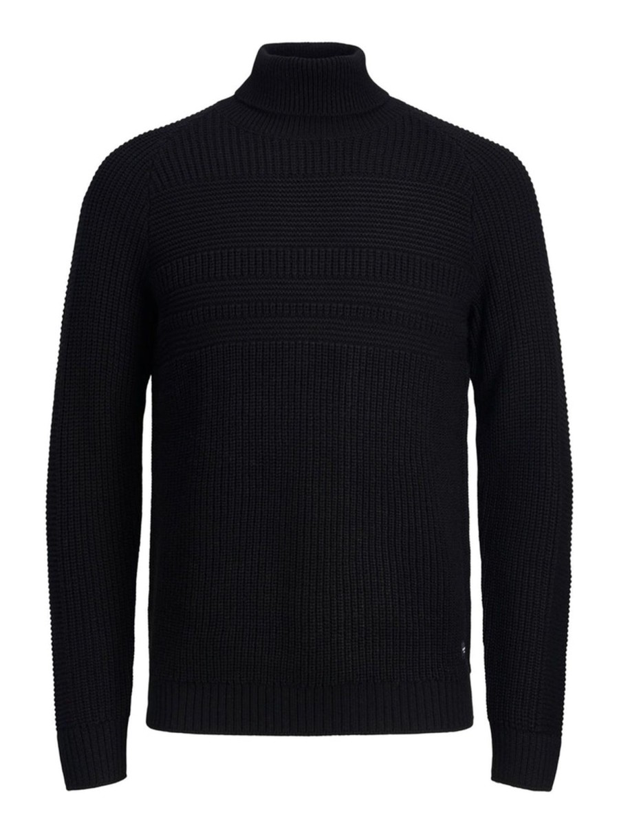 Herre Jack u0026 Jones Strik | Power Knit Turtleneck - Sort