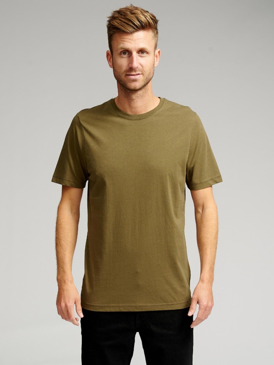 Herre TeeShoppen T-Shirts | Basic T-Shirt - Armygron