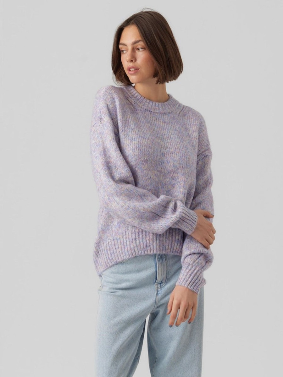 Dame Vero Moda Strik | Cally O-Neck Pullover - Skydiver