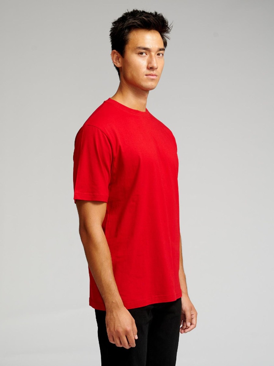 Herre TeeShoppen T-Shirts | Oversized T-Shirt - Danmarks Rod