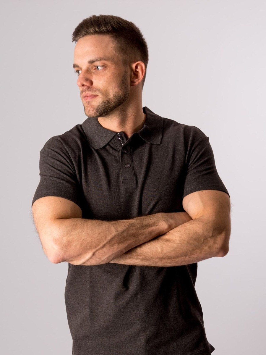 Herre TeeShoppen Poloshirts | Muscle Polo Shirt - Morkegra