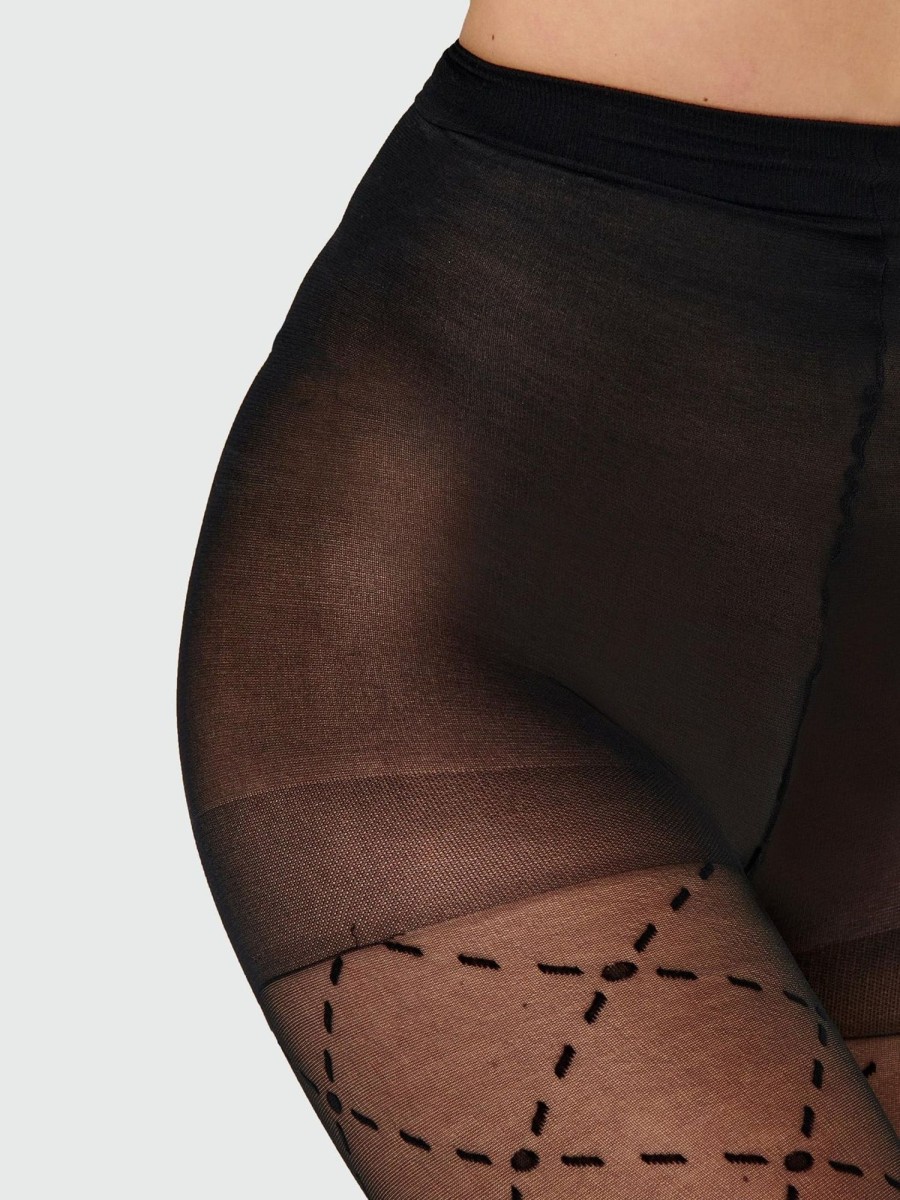 Dame ONLY Undertoj & Stromper | Adrianna Monstrede Tights - Sort