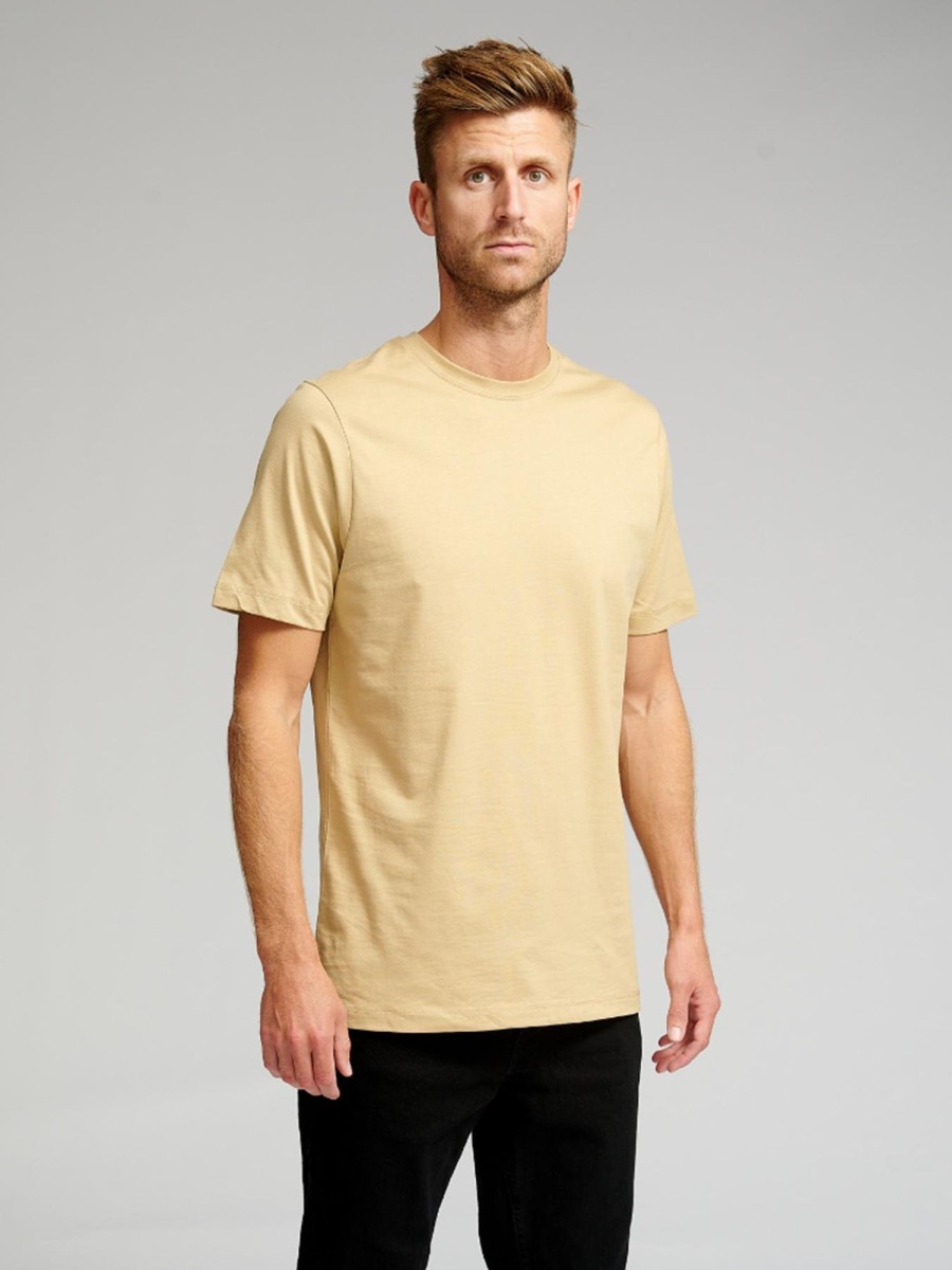 Herre TeeShoppen T-Shirts | Basic T-Shirt - Sand