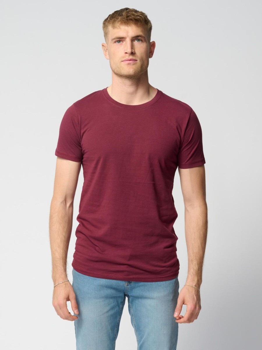 Herre TeeShoppen T-Shirts | Muscle T-Shirt - Bordeaux