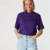 Dame TeeShoppen T-Shirts & Toppe | Oversized T-Shirt - Violet