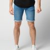 Herre TeeShoppen Shorts | De Originale Performance Denim Shorts - Denim Blue