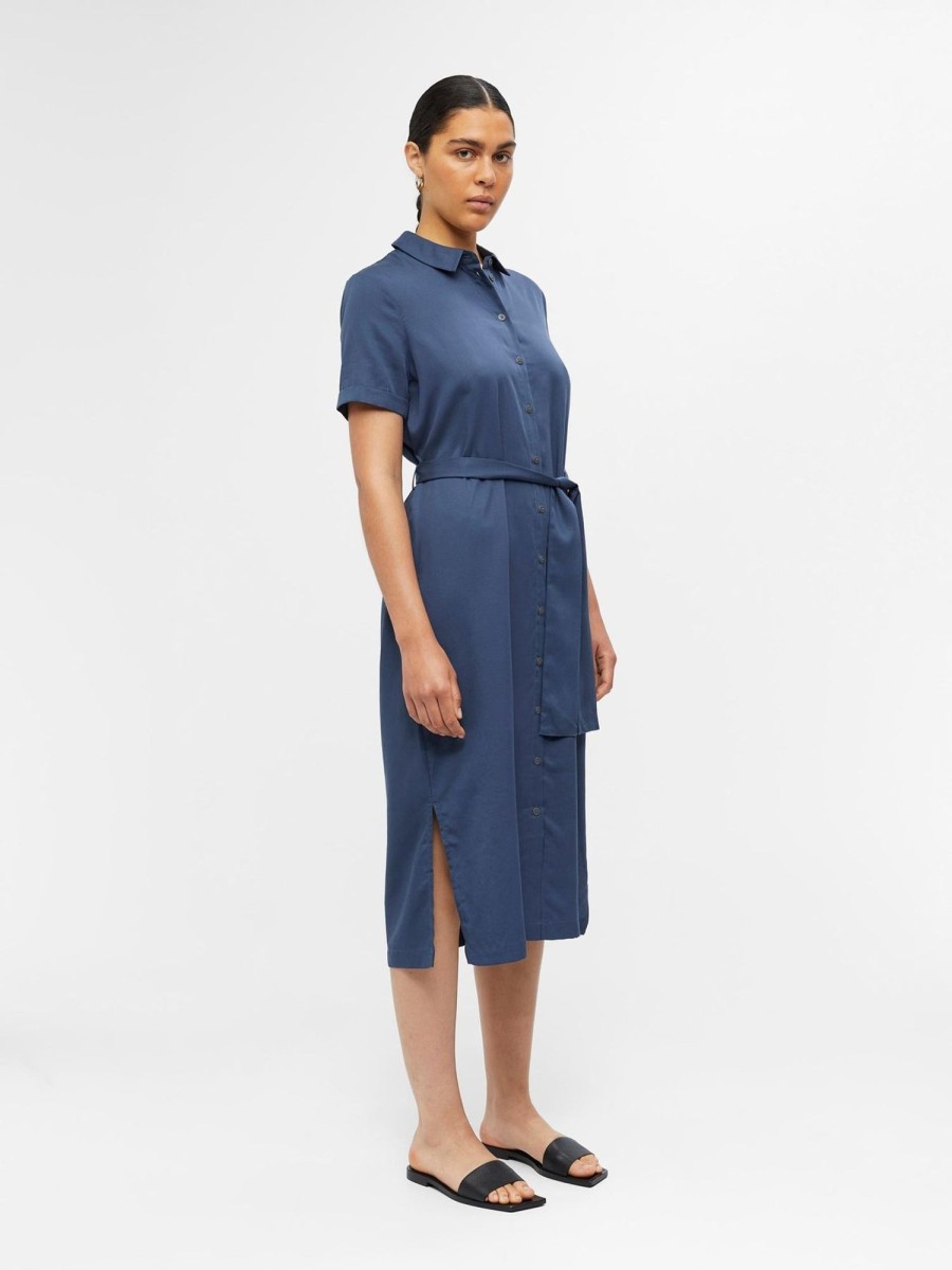 Dame Object Kjoler | Tilda Maxi Kjole - Blue Indigo