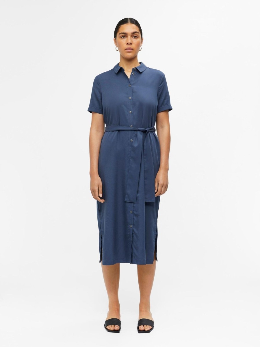 Dame Object Kjoler | Tilda Maxi Kjole - Blue Indigo