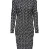 Dame ONLY Kjoler | Zille Ruching Dress - Sort