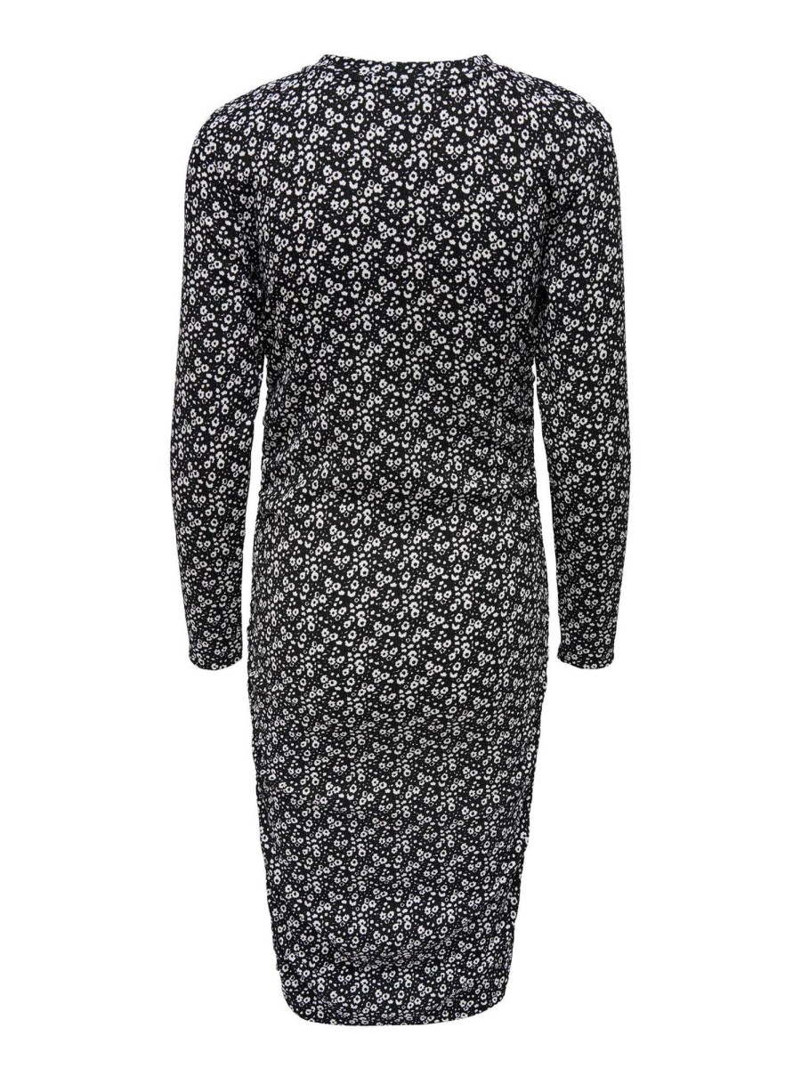 Dame ONLY Kjoler | Zille Ruching Dress - Sort