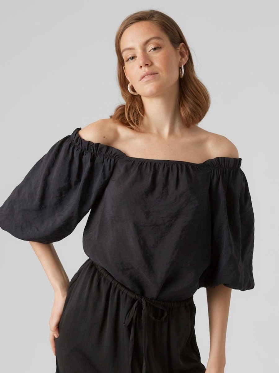 Dame Vero Moda T-Shirts & Toppe | Florence Top - Sort