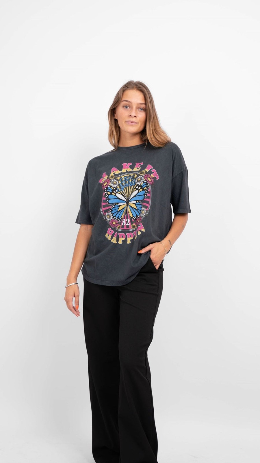 Dame Vero Moda T-Shirts & Toppe | Forever Oversized T-Shirt - Make It Happen