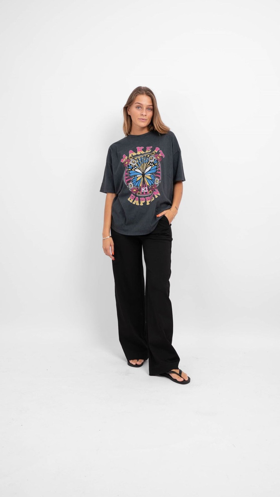 Dame Vero Moda T-Shirts & Toppe | Forever Oversized T-Shirt - Make It Happen