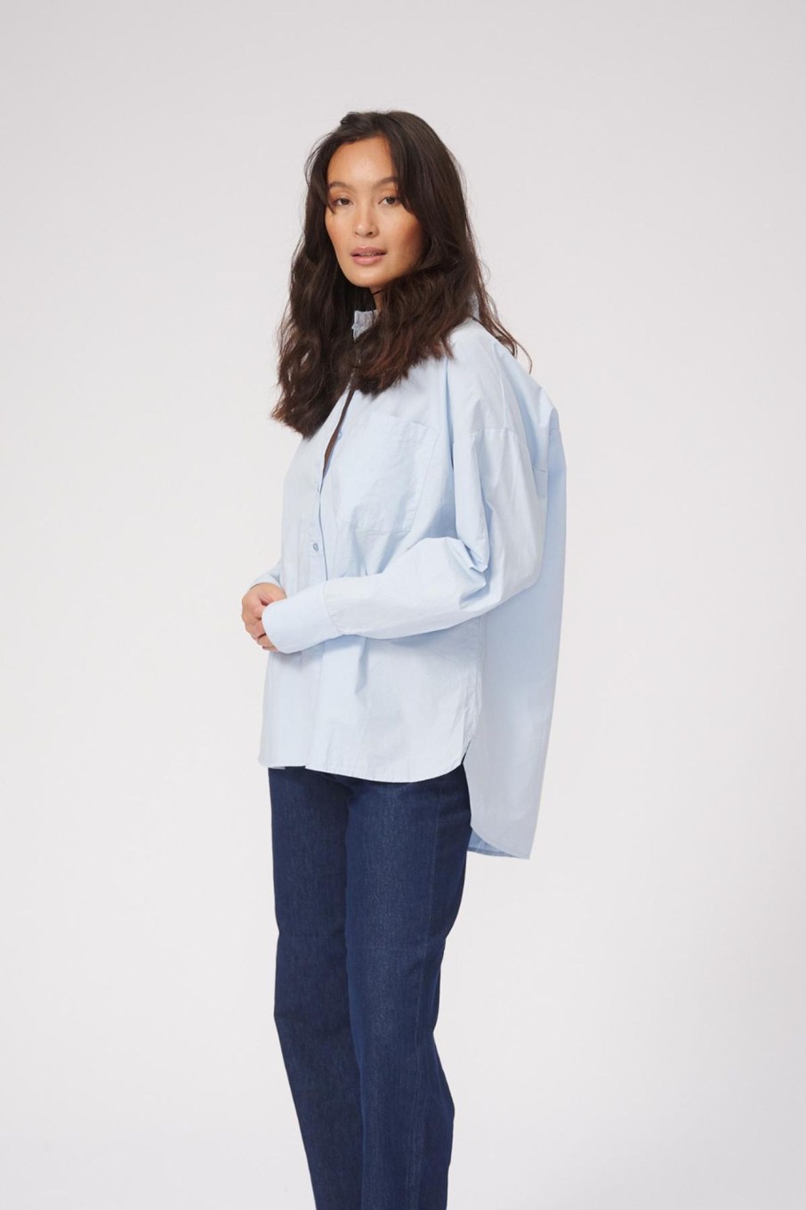 Dame TeeShoppen Skjorter & Bluser | Relaxed Shirt - Lysebla