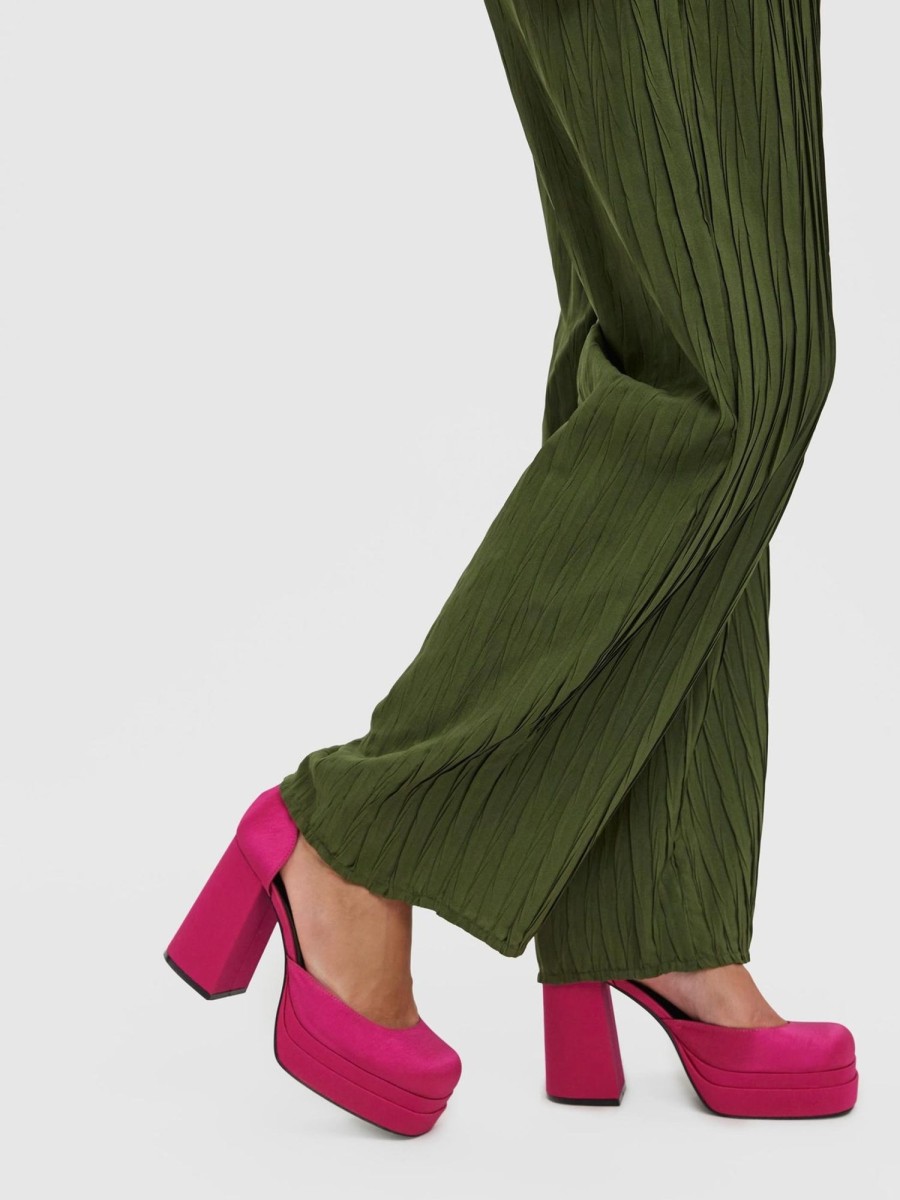 Dame Vero Moda Bukser | Carrie Wide Pants - Rifle Green