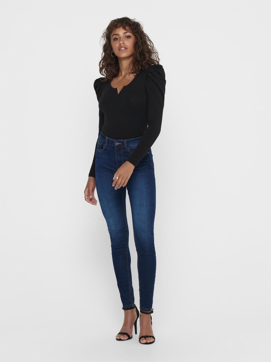 Dame Jacqueline de Yong Jeans | De Originale Performance Jeans - Bla Denim (High Waist)