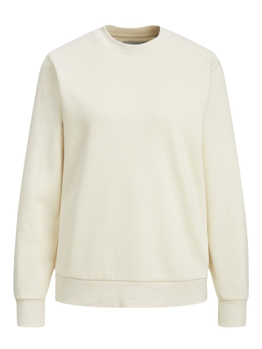 Dame TeeShoppen Trojer | Basic Crewneck Sweat - Lys Beige