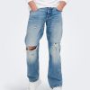 Herre Only u0026 Sons Jeans | Edge Loose Jeans - Light Blue Denim