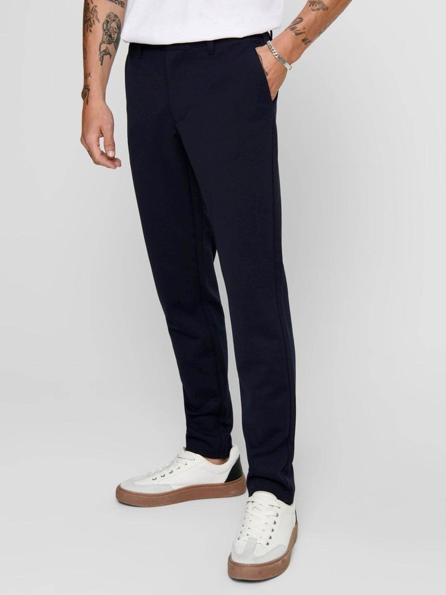 Herre Only u0026 Sons Bukser | Mark Pants - Navy (Straek Bukser)