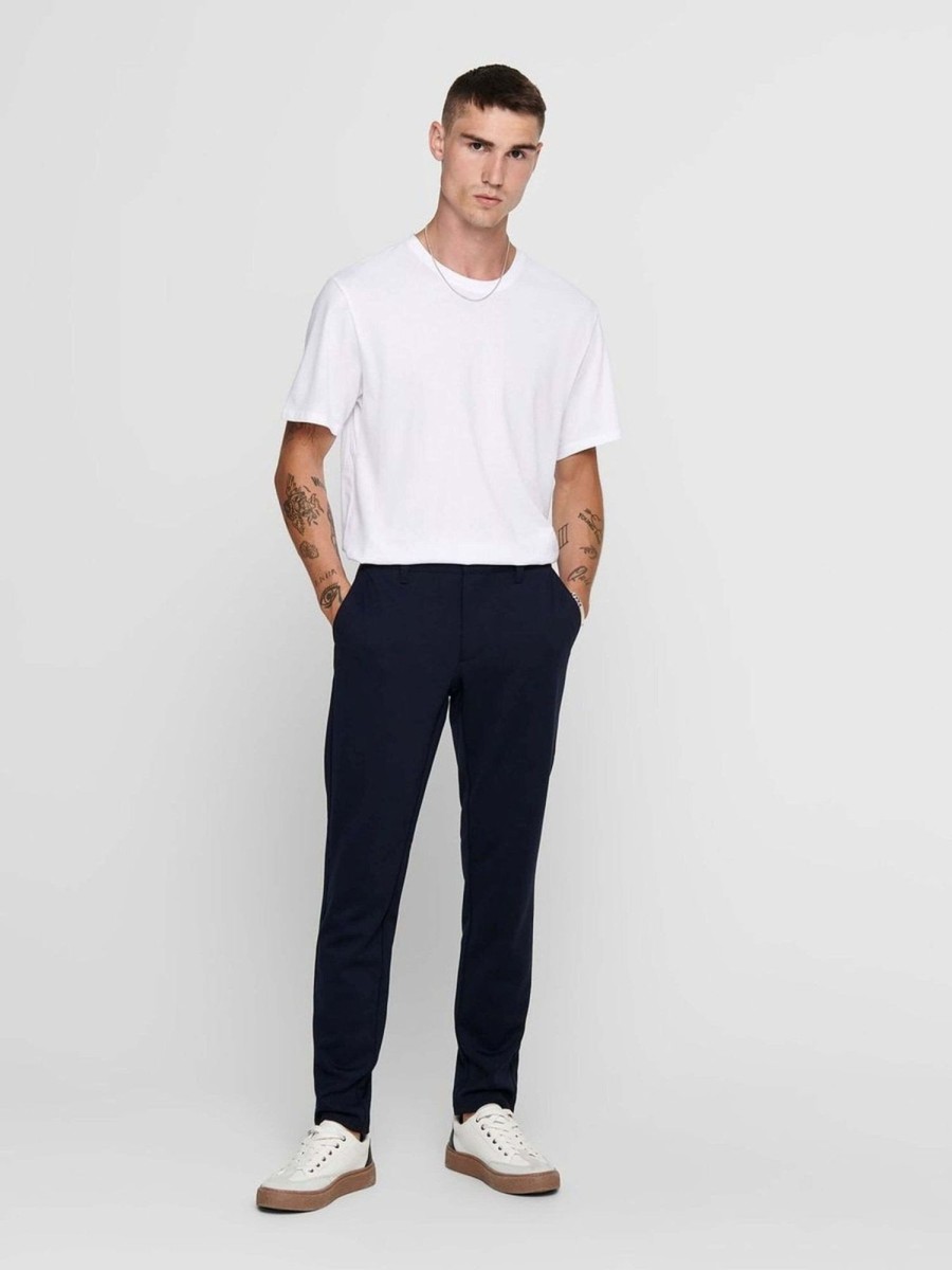 Herre Only u0026 Sons Bukser | Mark Pants - Navy (Straek Bukser)