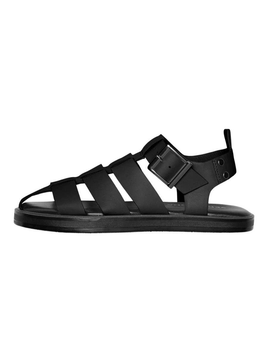 Dame Vero Moda Sko | Gitta Laeder Sandal - Sort