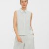 Dame Vero Moda T-Shirts & Toppe | Oca Sleeveless Skjorte - Sage