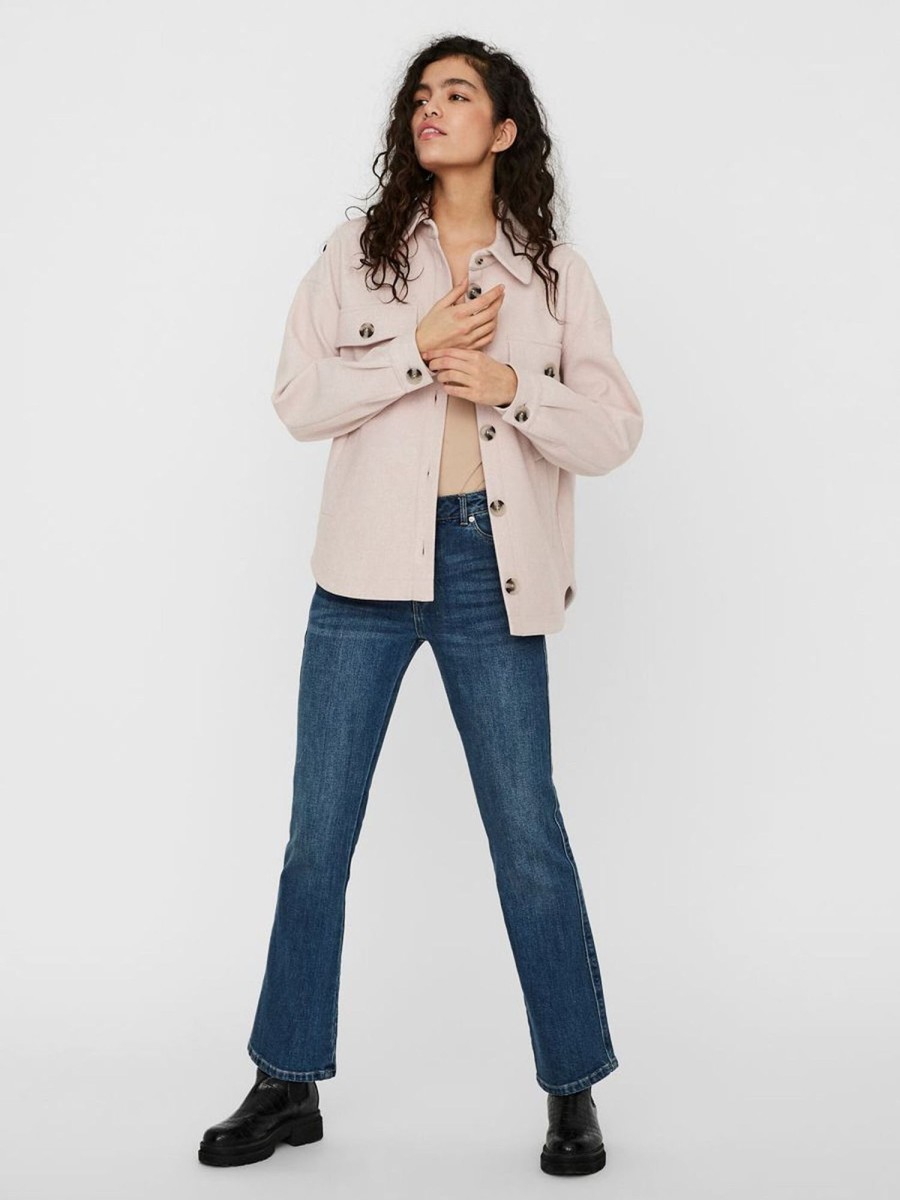 Dame Vero Moda Jakker & Frakker | Nelly Shacket - Sepia Rose