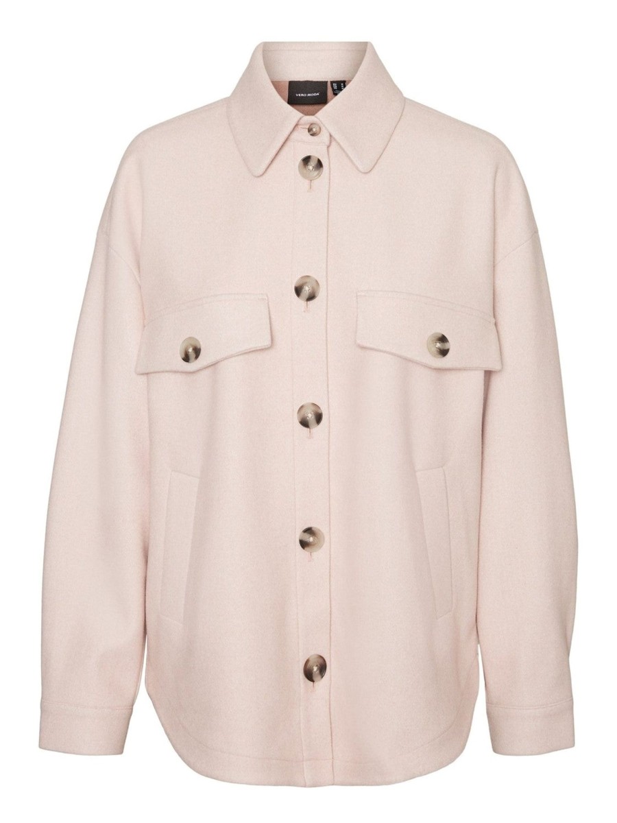 Dame Vero Moda Jakker & Frakker | Nelly Shacket - Sepia Rose